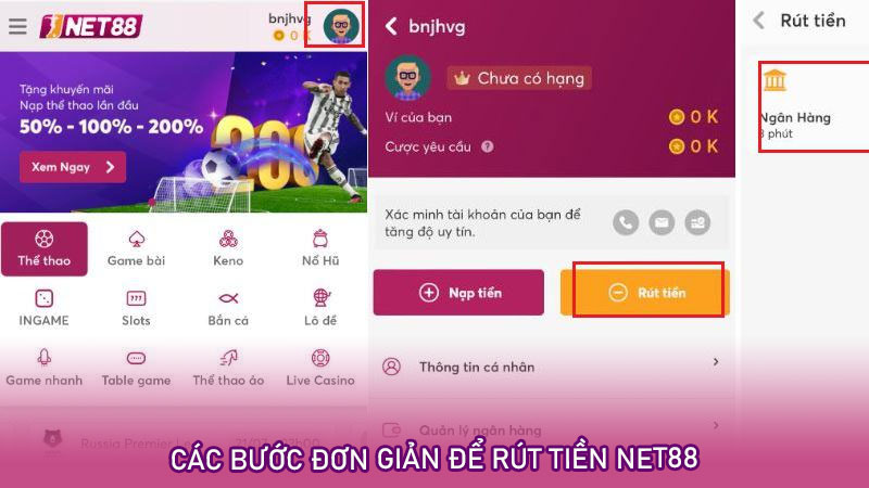 Hướng dẫn người dùng cách rút tiền NET88 nhanh chóng