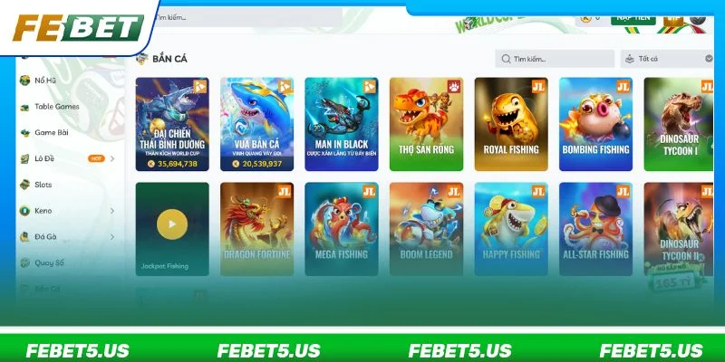 Cá cược bắn cá tại FBET được bet thủ đặc biệt say mê