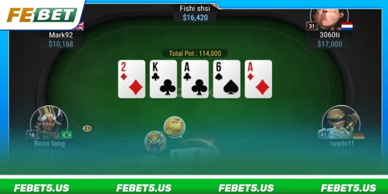 Poker FEBET: Luật Chơi, Mẹo Đánh Bài Làm Chủ Bàn Cược 2026 Chỉ với vài thao tác nhanh gọn, bạn đã sẵn sàng trải nghiệm đấu trường Poker kịch tính tại FEBET