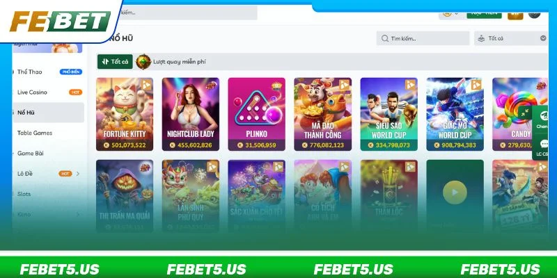 Nổ Hũ Online FEBET Có Nên Chơi? Mẹo Giật Jackpot Bạc Tỷ FEBET sở hữu kho tàng game Nổ hũ online đa dạng và phong phú
